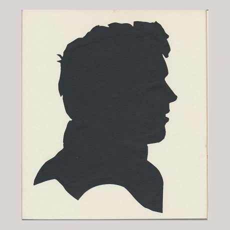 
        Front of silhouette, with man looking right.
